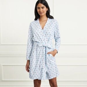 Hill House The Drew Robe - Floral Stripe